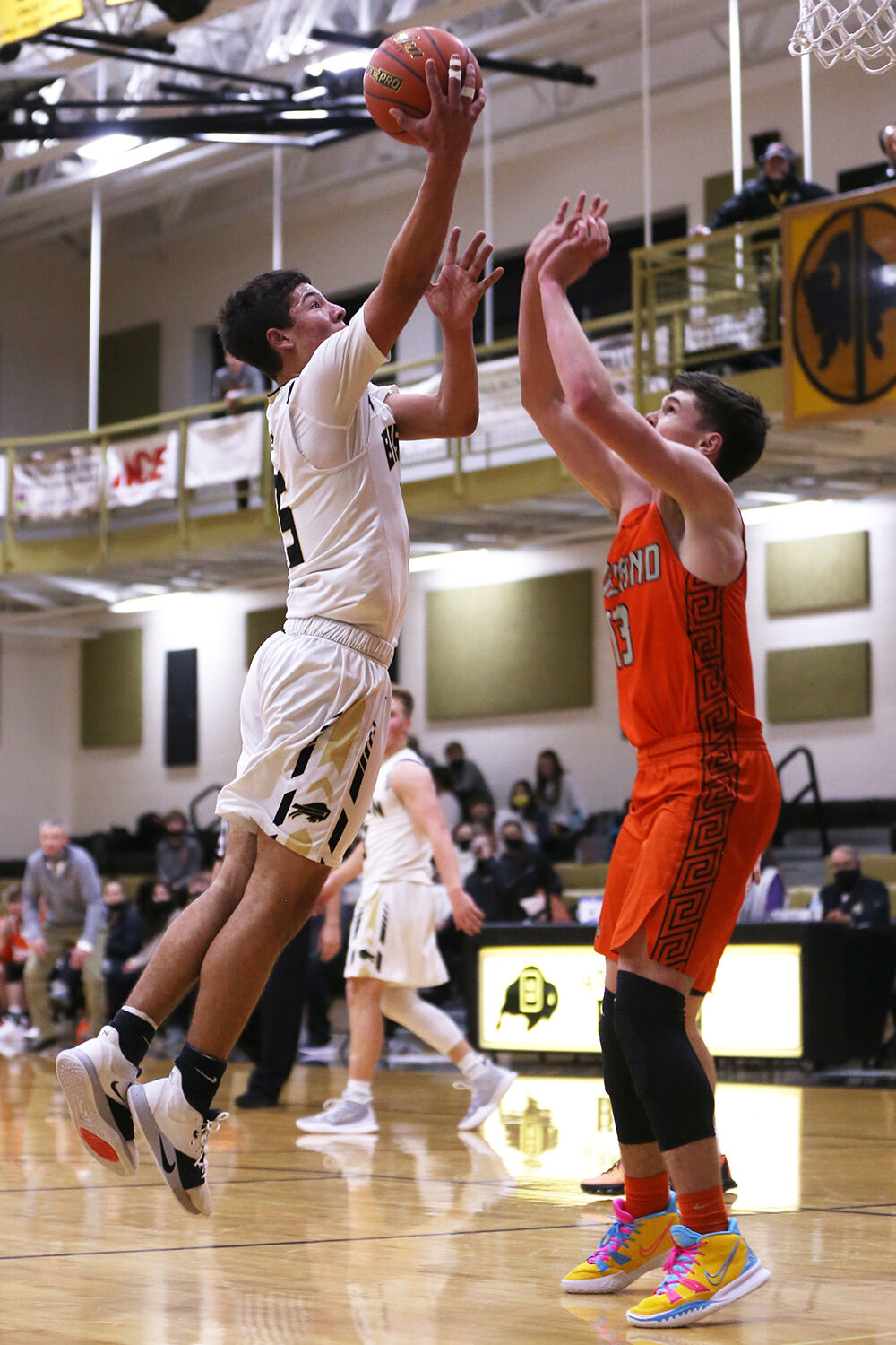 Eli Patterson jumps for two during the third quarter